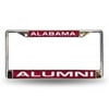 Alabama NCAA Crimson Tide Alumni Chrome Metal Laser Cut License Plate Frame