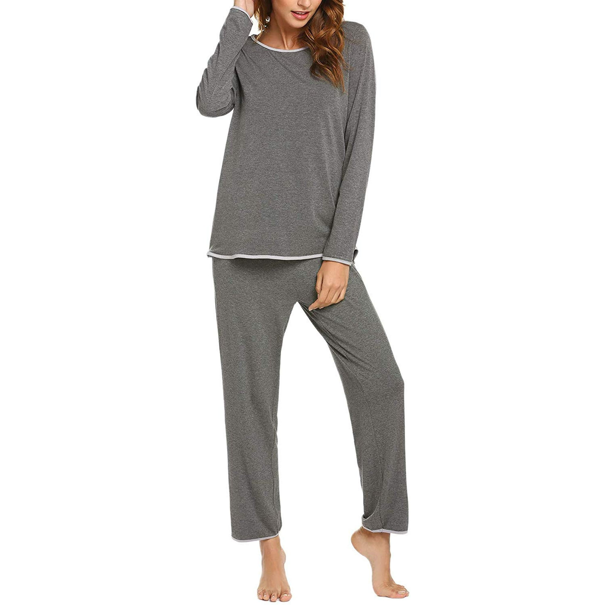 Pajamas Women s Long Sleeve Pajama Set 2 Piece Pajamas Tops with Long Sleep Pants Pjs Loungewear Sleepwear