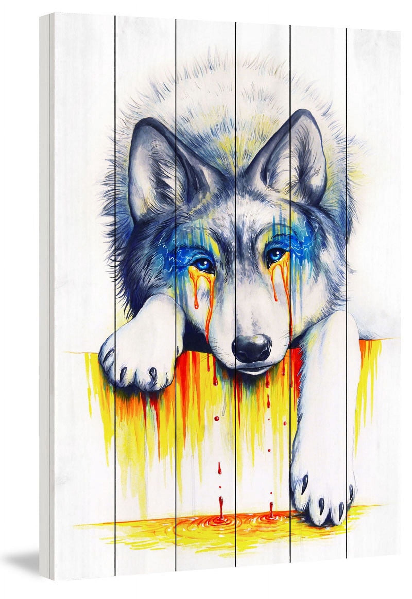 Marmont Hill "Drowning in Tears" Painting Print on White Wood