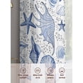 thumbnail image 6 of Starfish Conch Sheer Curtains 108 Inch Long 2 Panels, Shell Bubbles Blue Ocean Coastal Light Filtering Rod Pocket Curtains, Sheer Voile Drapes for Living Room Bedroom, 52"x108", 6 of 8