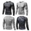Mens Breathable Casual Long Sleeve Compression Under Skins Baselayer T-Shirt Sports Athletic Tops