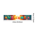 thumbnail image 2 of Colorful Welcome Banner with Sun Mascots and Star Elements Backdrop Party Decorations for Events Gatherings Festivals Celebrations and Photo Props, 2 of 6