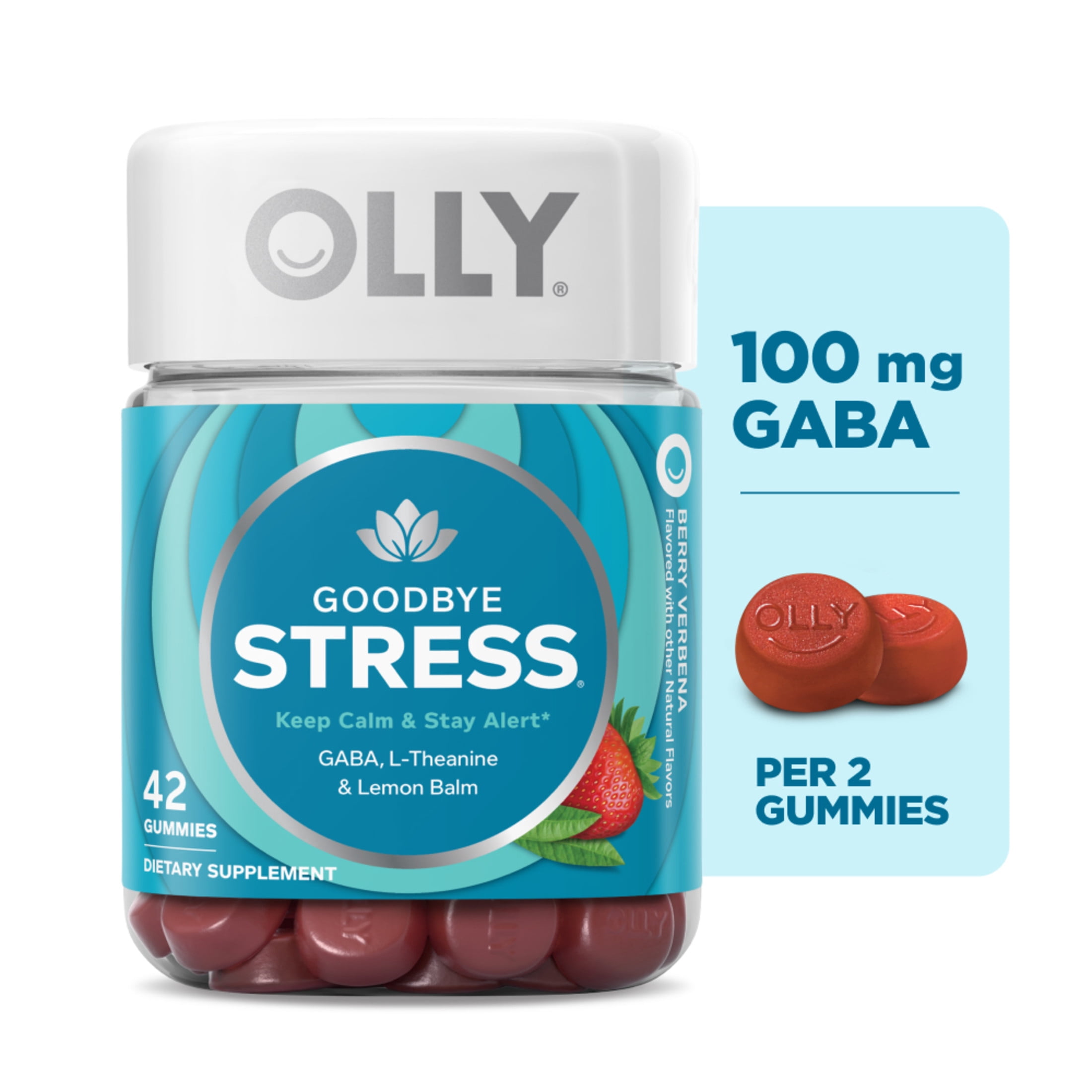 Olly Calm Collection Body Wash & Serum + Goodbye Stress Gummies 42 Count