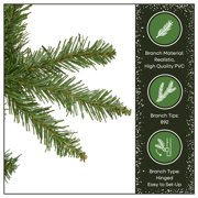 National Tree Company Kingswood 7 Foot Slim Christmas Tree & Color String Lights