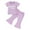 Purple, variant on Bagilaanoe 2pcs Toddler Baby Girl Pants Set Letters Short Sleeve T-shirt Tops + Flare Trousers 6M 12M 18M 24M 3T 4T Kids Casual Clothes