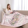 thumbnail image 5 of I Have Two Titles Mom and Grandma Flannel Throw Blanket - Soft Pink Floral Bouquet Blanket for Grandma Gift & Home Decor, 5 of 12