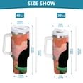 thumbnail image 3 of 30 oz Insulated Stainless Steel Tumbler Double Wall Stainless Steel Tumbler with 2-Way Drinking Black Cat and Goldfish Bowl, 3 of 9
