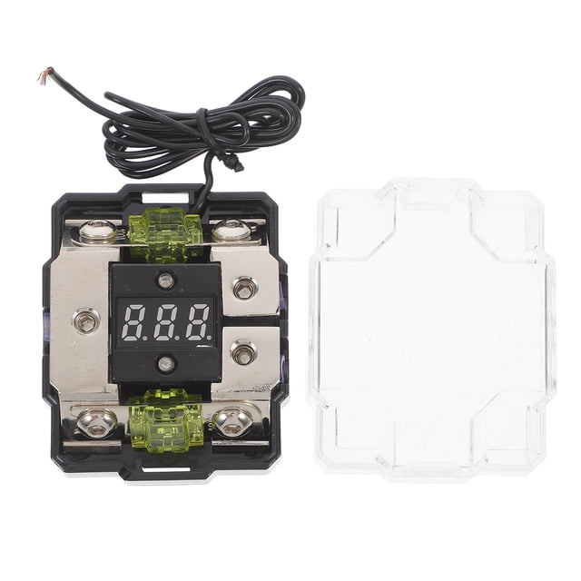 BESTYASH Fuse Block Para Audio Con Estable Y Pantalla Digital De Fácil Lectura Negro