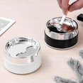 thumbnail image 2 of Ashtray Portable Stylish Ash Tray With Rotating Lid Portable Ashtray(2pcs, Black), 2 of 5