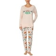 thumbnail image 5 of Friends TV Series Women's Central Perk Lounge Set Long Sleeve Sleep Shirt Pajama Pant 2 Piece Sleep Set, 5 of 7