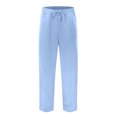 thumbnail image 3 of Rggeeun Mens Casual Pants Loose Fit Straight Leg Drawstring Waist Comfortable Trousers With Pockets For Daily Wear And Sports Pants For Men, 3 of 8