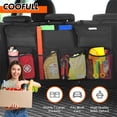 thumbnail image 2 of Organizador para cajuela de coche, bolsa colgante de gran capacidad para coche con 7 bolsillos ampliados, 2 barras largas mágicas, bolsa de almacenamiento organizada, color negro, 2 of 7