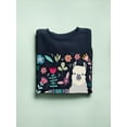 thumbnail image 3 of Cute Llama With Flowers Sweatshirt Women -Image by Shutterstock, Female 3X-Large, 3 of 4