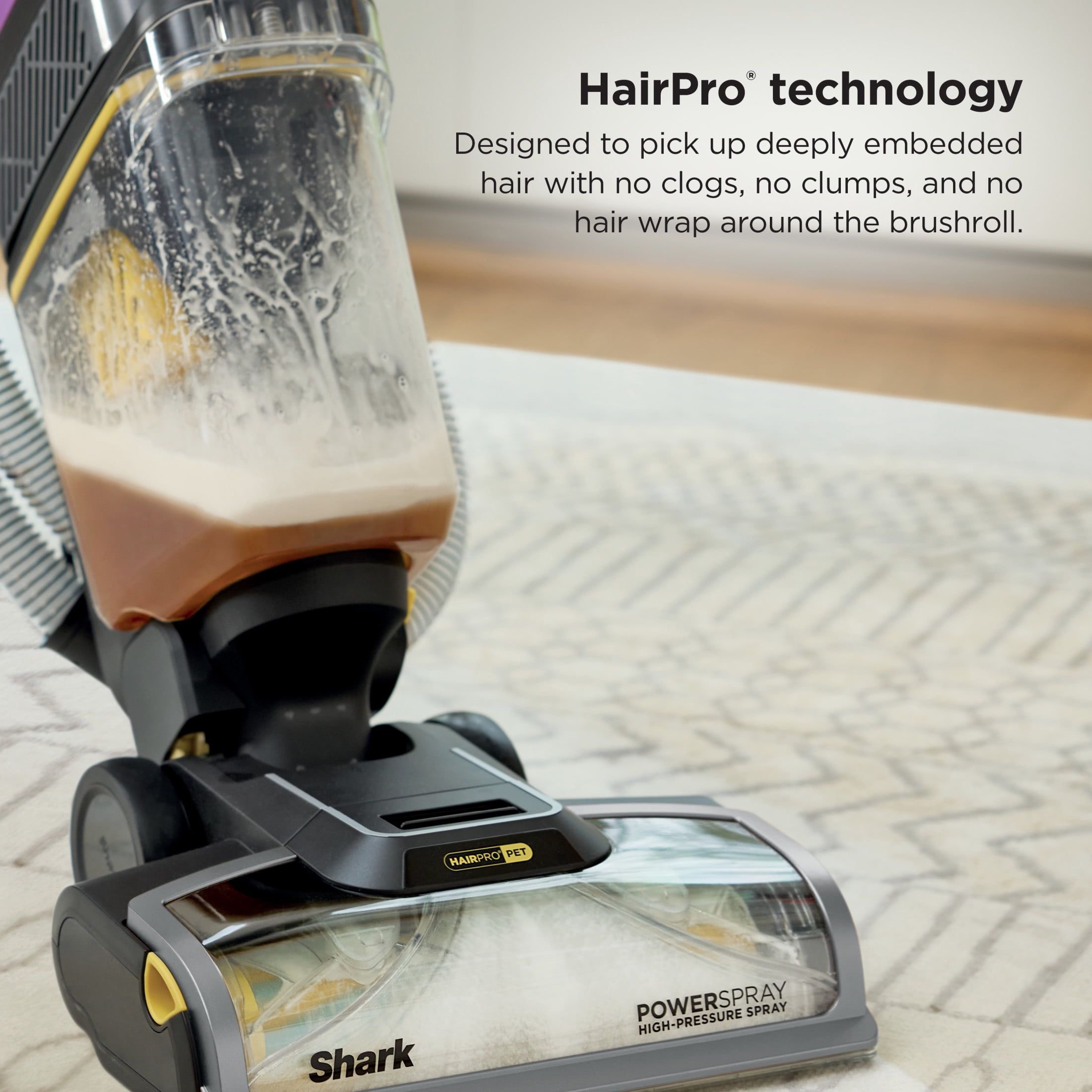 Shark CarpetXpert Hair Pro with StainStriker Upright Carpet & Area Rug Cleaner, Upholstery, Pet Friendly, Carpet Shampooer, 3 Tools, EX300 Gray