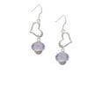 thumbnail image 2 of Delight Jewelry Light Purple Faceted Glass Spinner Open Heart French Earrings, 2 of 4