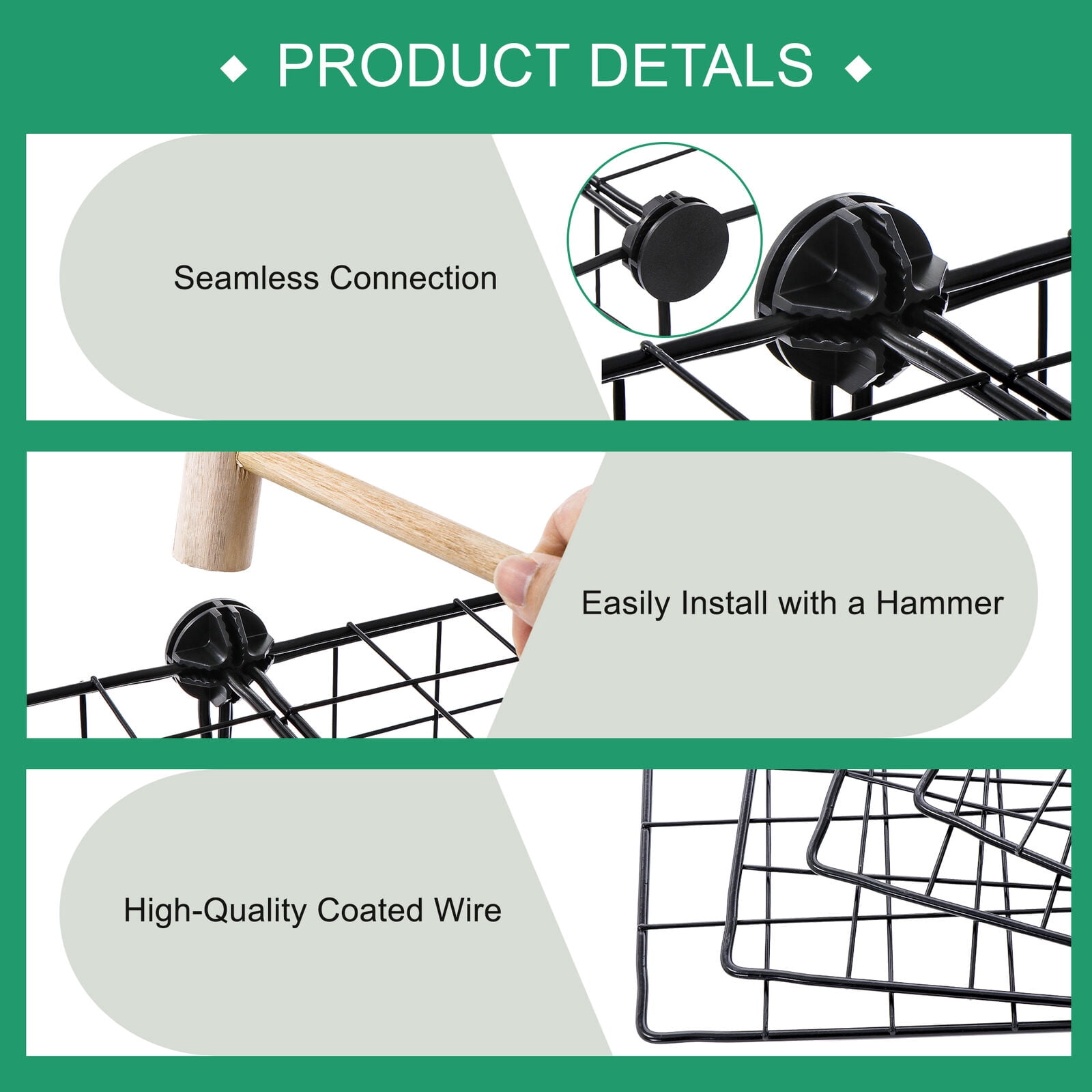 LINJH 12-Cube Wire Cube Storage Organizer Shelving Wire Shelves Rack Modular Bookshelf