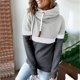 thumbnail image 2 of Gibobby Mujeres S Sudaderas con capucha Camisa de color femenino que coincide con la camiseta de Tops Pullover Hoodies Fashion Casual Top Suatershirt Pullover Turtleneck Top Shirt （Gris， S), 2 of 5