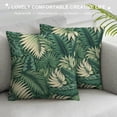 thumbnail image 3 of GOSMITH  Palm Leaf Pillow Cases Green Palm Tree Banana Leaves Tropical Jungle Botanical Plant Throw Pillowcases Cushion Cover Home Decor Pillow for Sofa Bed, 3 of 5