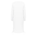thumbnail image 5 of Babysbule Clearance Dresses For Women Ladies Stylish Solid Color Drawstring Pleated Long Sleeve Vacation Party Dress, 5 of 9