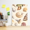 thumbnail image 2 of FORMRS Acrylic Clipboard with Low Profile Clip Standard A4 Letter Size, 12.5" x 9", Beige Watercolor Seashells, 2 of 8