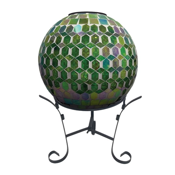 Briarwood Lane Green and Purple Solar LED Glass Gazing Ball