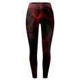 thumbnail image 3 of MKLEKYY Leggings de yoga para mujer, informales, a la moda, ajustados, con cintura alta, para ejercicio, con estampado, 3 of 4