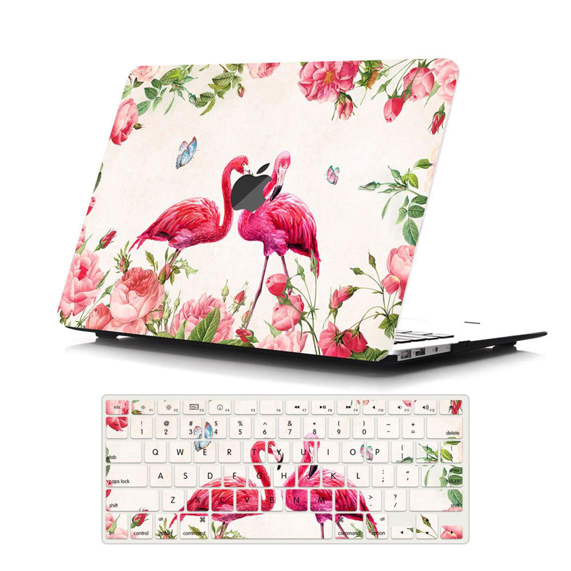 Spring Florals Pink Orange Design Cute Printing Shell Hard Case Rubberized Cover for MacBook Air 13 M1 Pro 2020 Pro 16 15 Air 11 12 Laptops