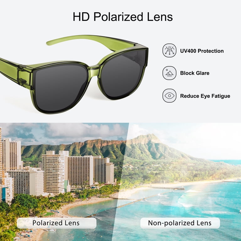 TINHAO Polarized Sunglasses Over Glasses for Women Men, Fit  display picture 3