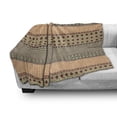 thumbnail image 3 of Kente Pattern Soft Flannel Fleece Blanket, Stripes Zig Zag Dots Design with Geometric Borders Native Traditional Design, Cozy Plush for Indoor and Outdoor Use, 50" x 60", Multicolor, by Ambesonne, 3 of 6