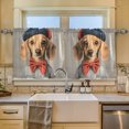 thumbnail image 2 of Yayeee Kitchen Curtains Tier Set of 2 Light Filtering 57"x24" Over Sink Window Panels, Yellow Dog Artist, 2 of 7