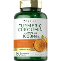 Turmeric Curcumin with Black Pepper 1000mg | 180 Capsules for Men and Women | by Carlyle