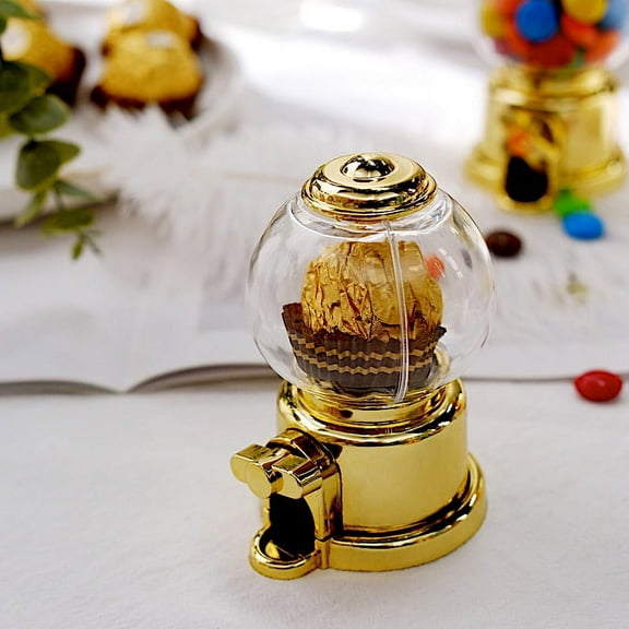 Balsa Circle 6 Gold Clear 3.5" Mini Candy Dispenser Favor Holders