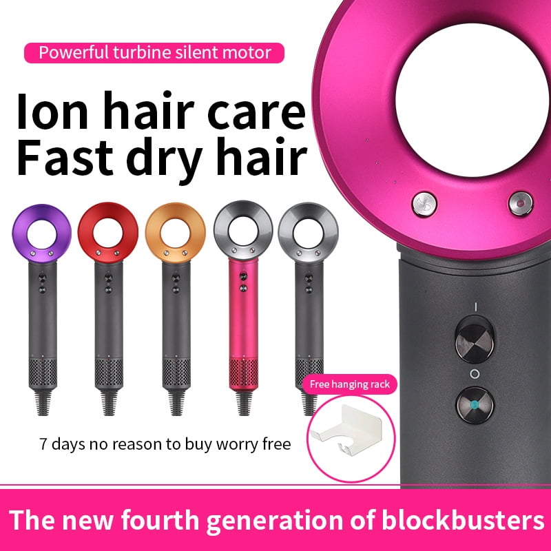 High-Speed Ionic Hair Dryer with Magnetic Attachments, Professional Salon Blow Dryer with Brushless Motor & Intelligent Heat Control for Fast Drying and Frizz Control,Silver（5 hair nozzle）