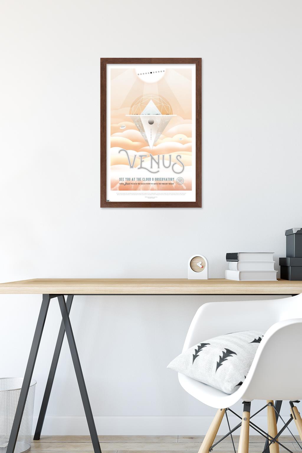 NASA - Venus Travel Poster Wall Poster, 14.725" x 22.375" Framed