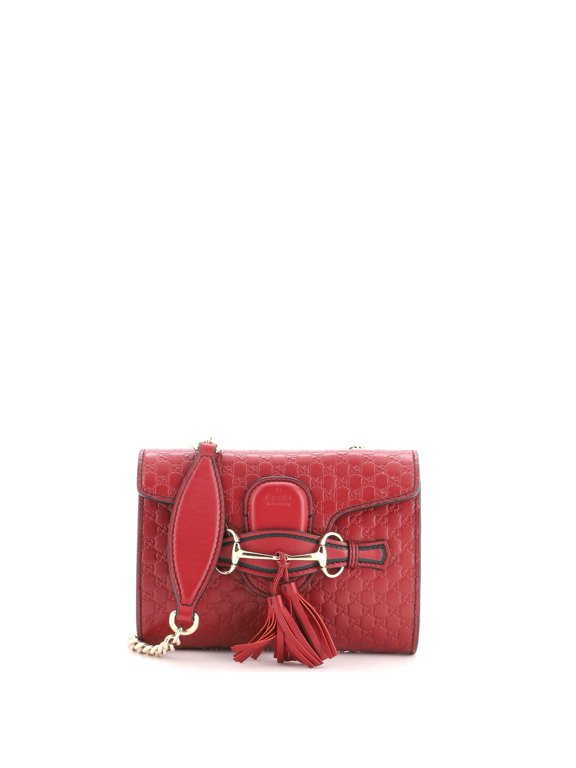 Pre-Owned Emily Chain Flap Bag Microguccissima Leather Mini By Rebag