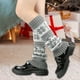 thumbnail image 5 of Thickened Christmas Socks With Snowflake Deer Patterns Winter Warm Ankle Cuffs Cozy Knitted Leg Warmers Stacking Socks And Woolen Sock Covers For Fall Winter, 5 of 6