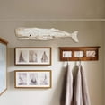 thumbnail image 3 of Wooden Whale Decor Hanging Wood Whale Decorations for Wall, Rustic Nautical Whale Decor Beach Theme Home Decoration Whale Sculpture Home Decor for Bathroom Bedroom Lake House Decoration, 3 of 7