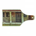 thumbnail image 1 of Venice Cutting Board, Desolated Aged Timeworn Italian Building and Water Canal Vintage Historical, Tempered Glass Cutting and Serving Board, Wine Bottle Shape, Orange Brown Green, by Ambesonne, 1 of 1