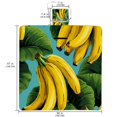 thumbnail image 2 of Banana Extra Large Canvas Picnic Blanket Waterproof Backing, Portable Beach Mat for Outdoor Travel, Foldable Camping Mat with Handle - Blue Stripe Pattern, 2 of 6