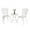 White, variant on Homefun 3-Piece Cast Aluminum Bistro Set - Rust-Proof Outdoor Table & 2 Chairs, All-Weather Patio Furniture for Garden/Patio/Balcony