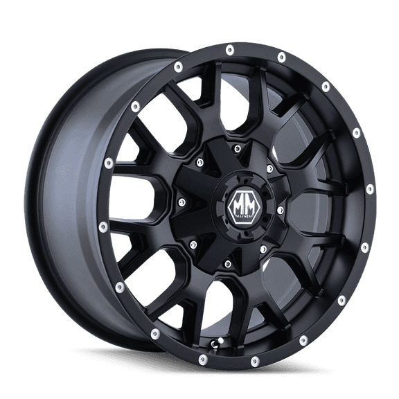 20x10 Mayhem 8015 Warrior Matte Black Wheel 8x6.5 (-25mm)