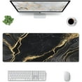 thumbnail image 2 of Gold Black Grey Marble Gaming Mouse Pad 31.5×11.8 Inch XL Extended Large Mouse Pad Non-Slip Rubber Base Laptop Desk Pad Computer Keyboard Mouse Mat Home Office Decor Accessories, 2 of 6