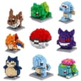 thumbnail image 4 of Bloques Pequeños bloques de construcción Dibujos animados Charizard Gengar Snorlax Animal Mini modelo Juego educativo Gráficos Juguetes para niños, 4 of 5