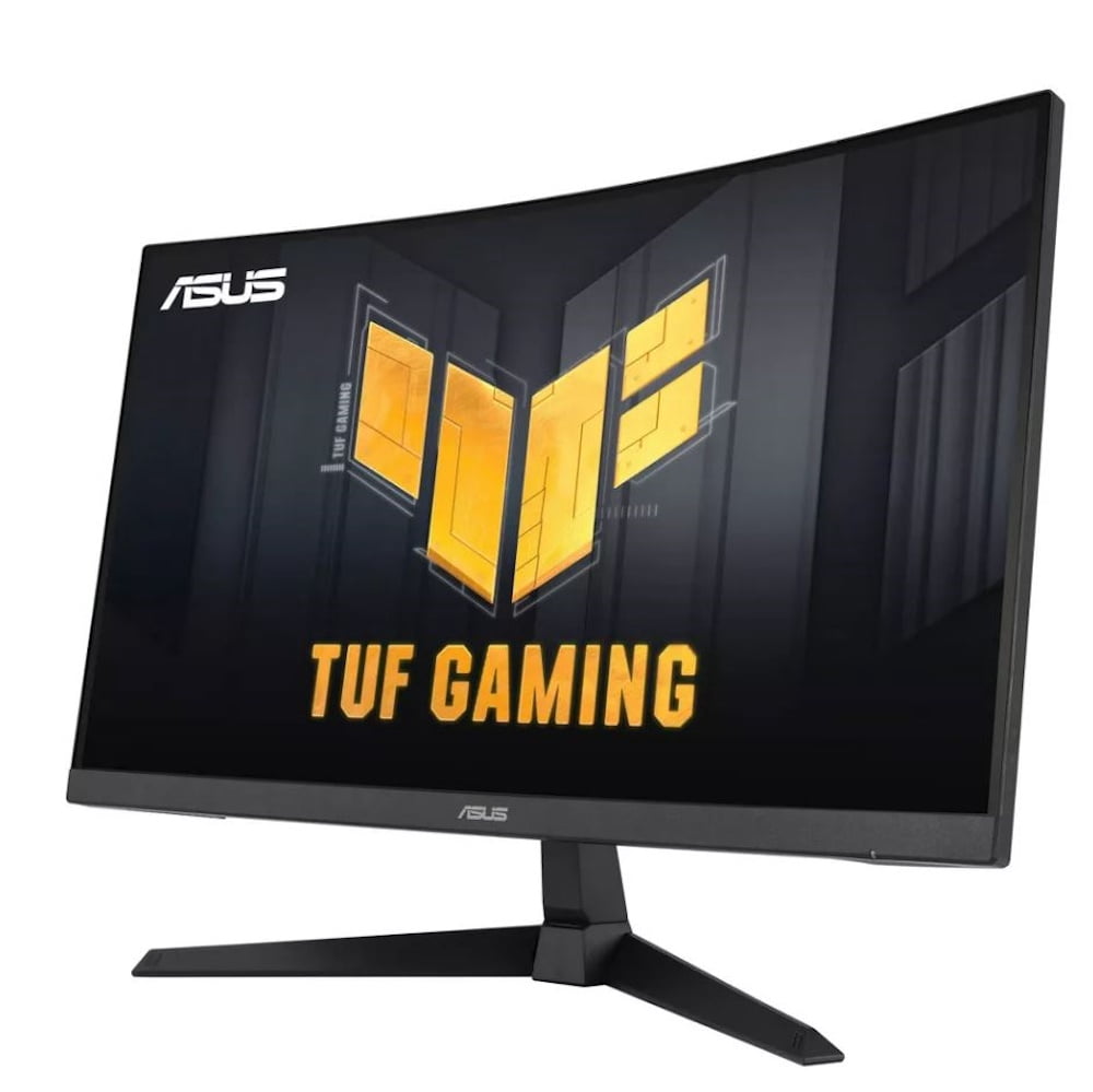 Restored ASUS TUF Gaming 27” 1080P Curved Monitor (VG27VQM1B) - Full HD, 1500R, 280Hz, 1ms, Extreme Low Motion Blur, FreeSync Premium, Shadow Boost, Eye Care, 90% DCI-P3, DisplayWidget Center, 3 yr Warranty (Refurbished)