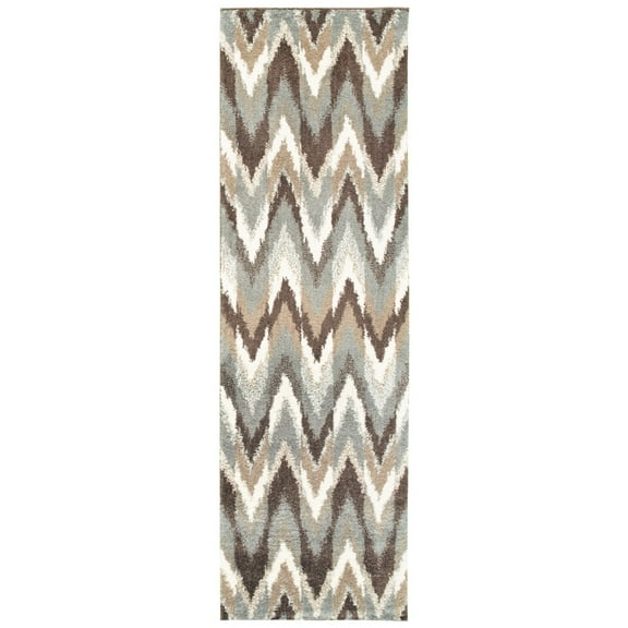 Oriental Weavers Verona Area Rug 004D6 Grey Angled Chevrons 2' 3" x 7' 6" Rectangle