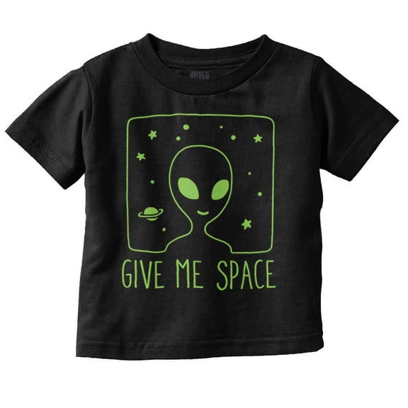 Funny Alien Introvert Give Me Space Toddler Boy Girl T Shirt Infant Toddler Brisco Brands 6M