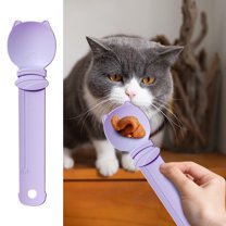 Pet Food Spoon,Cat Strip Feeder,Cat Strip Squeeze Spoon,Lickable Cats Treats Spoon Wet Cats Food Storage for Feeding,Multifunctional Pet Treat Dispenser for Snack Puree Feeding Supplies