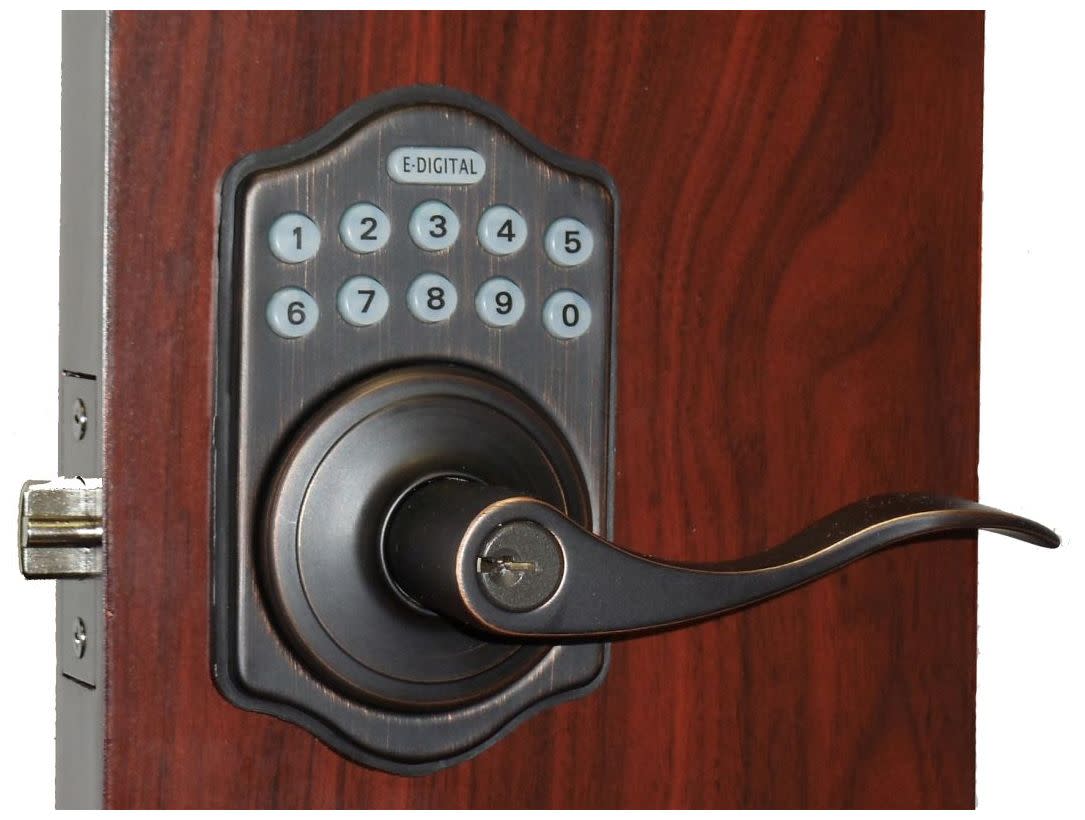 Lockey E-985-OIL-R E Digital Keyless Electronic Lever Lock Remote Capable - Antique Bronze - image 1 of 2