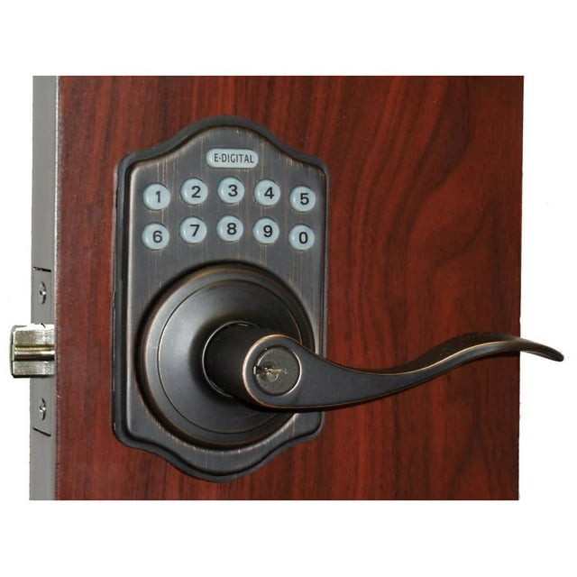 Lockey E-985-OIL-R E Digital Keyless Electronic Lever Lock Remote Capable - Antique Bronze