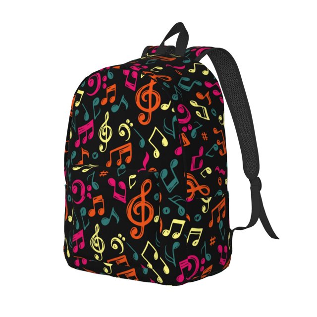Fotbe Music Notes Mochila de Lona con Estampado, Mochila Duradera, Mochila Versátil de Alta Calidad, Mochila Compacta Vintage-Small
